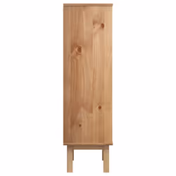 vidaXL Solid Wood Pine Shoe Cabinet with 3 Drawers Shoe Shelf Multi Colours - Brown and white - Additional view 4