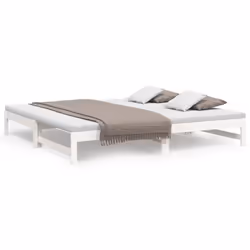VidaXL 823400, Sofa bed, White, Pinewood, 2055 mm, 1020 mm, 300 mm
