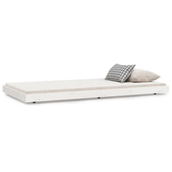 vidaXL Solid Wood Pine Bed Frame Wooden Bed Base Multi Colours Multi Sizes - white, 100 x 200 cm
