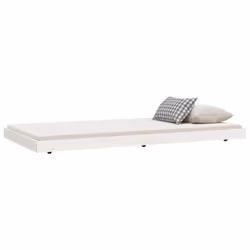 vidaXL Solid Wood Pine Bed Frame Wooden Bed Base Multi Colours Multi Sizes - white, 100 x 200 cm
