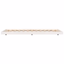 vidaXL Solid Wood Pine Bed Frame Wooden Bed Base Multi Colours Multi Sizes - white, 100 x 200 cm - Additional view 4