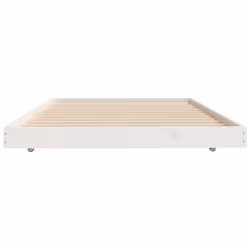 vidaXL Solid Wood Pine Bed Frame Wooden Bed Base Multi Colours Multi Sizes - white, 100 x 200 cm - Additional view 5