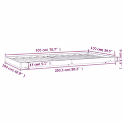 vidaXL Solid Wood Pine Bed Frame Wooden Bed Base Multi Colours Multi Sizes - white, 100 x 200 cm - Additional view 8