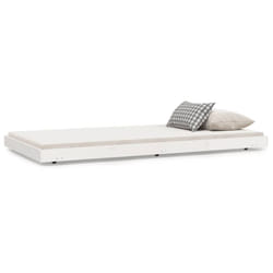 vidaXL Solid Wood Pine Bed Frame Wooden Bed Base Multi Colours Multi Sizes - white, 80 x 200 cm