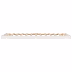 vidaXL Solid Wood Pine Bed Frame Wooden Bed Base Multi Colours Multi Sizes - white, 80 x 200 cm - Additional view 4
