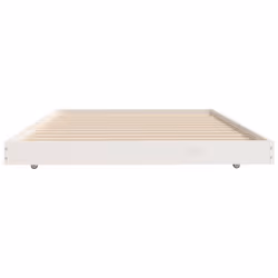 vidaXL Solid Wood Pine Bed Frame Wooden Bed Base Multi Colours Multi Sizes - white, 80 x 200 cm - Additional view 5