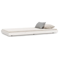 vidaXL Solid Wood Pine Bed Frame Wooden Bed Base Multi Colours Multi Sizes - white, 75 x 190 cm