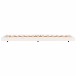 vidaXL Solid Wood Pine Bed Frame Wooden Bed Base Multi Colours Multi Sizes - white, 75 x 190 cm - Additional view 4