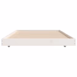 vidaXL Solid Wood Pine Bed Frame Wooden Bed Base Multi Colours Multi Sizes - white, 75 x 190 cm - Additional view 5