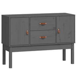 vidaXL Solid Wood Pine Sideboard Wooden Cupboard Home Organiser Multi Colours - grey