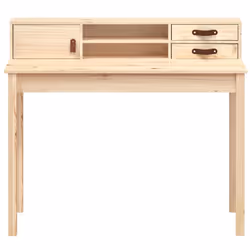 vidaXL Solid Wood Pine Desk Wooden Computer Study Working Table Multi Colours - natural - Additional view 4