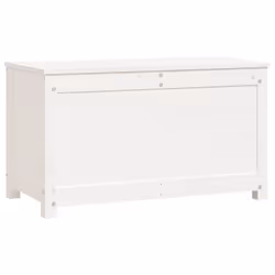 vidaXL Storage Box Trunk Organiser Storage Chest Blanket Box Solid Wood Pine - white, 80 x 40 x 45.5 cm - Additional view 4