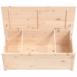 vidaXL Storage Box Trunk Organiser Storage Chest Blanket Box Solid Wood Pine - natural, 110 x 50 x 45.5 cm - Additional view 7