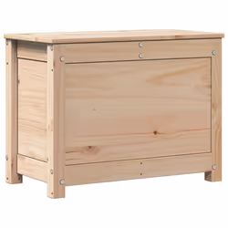 vidaXL Storage Box Trunk Organiser Storage Chest Blanket Box Solid Wood Pine - natural, 60 x 32 x 45.5 cm