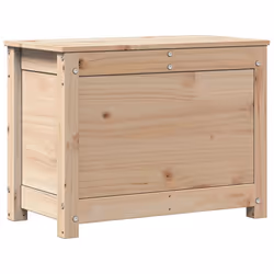 vidaXL Storage Box Trunk Organiser Storage Chest Blanket Box Solid Wood Pine - natural, 60 x 32 x 45.5 cm - Additional view 6