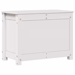 vidaXL Storage Box Trunk Organiser Storage Chest Blanket Box Solid Wood Pine - white, 60 x 32 x 45.5 cm - Additional view 5