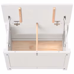 vidaXL Storage Box Trunk Organiser Storage Chest Blanket Box Solid Wood Pine - white, 60 x 32 x 45.5 cm - Additional view 6