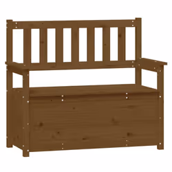 vidaXL Solid Wood Pine Bench Wooden Storage Bench Seating Chair Multi Colours - honey brown