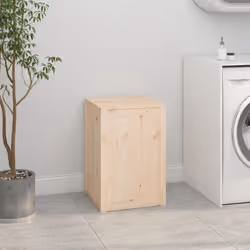 vidaXL Solid Wood Pine Laundry Box Bin Multi Colours 44x44x66 cm/88.5x44x66 cm - brown - Additional view 2