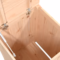vidaXL Solid Wood Pine Laundry Box Bin Multi Colours 44x44x66 cm/88.5x44x66 cm - brown - Additional view 7