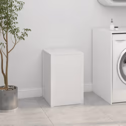 vidaXL Solid Wood Pine Laundry Box Bin Multi Colours 44x44x66 cm/88.5x44x66 cm - white - Additional view 2