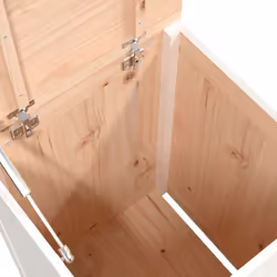 vidaXL Solid Wood Pine Laundry Box Bin Multi Colours 44x44x66 cm/88.5x44x66 cm - white - Additional view 7