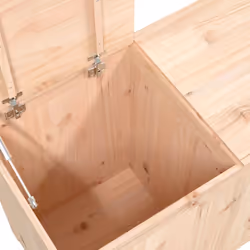 vidaXL Solid Wood Pine Laundry Box Bin Multi Colours 44x44x66 cm/88.5x44x66 cm - natural - Additional view 7