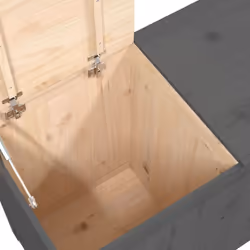 vidaXL Solid Wood Pine Laundry Box Bin Multi Colours 44x44x66 cm/88.5x44x66 cm - grey - Additional view 7