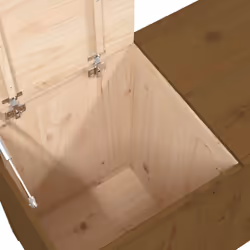 vidaXL Solid Wood Pine Laundry Box Bin Multi Colours 44x44x66 cm/88.5x44x66 cm - honey brown - Additional view 7