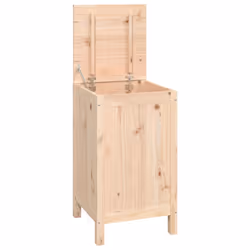 vidaXL Solid Wood Pine Laundry Box Multi Colours 44x44x76 cm/88.5x44x76 cm - natural
