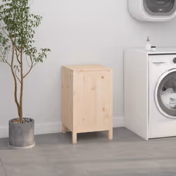 vidaXL Solid Wood Pine Laundry Box Multi Colours 44x44x76 cm/88.5x44x76 cm - natural