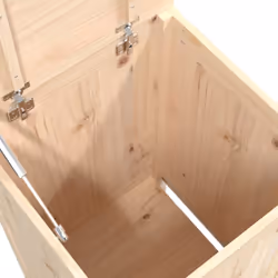 vidaXL Solid Wood Pine Laundry Box Multi Colours 44x44x76 cm/88.5x44x76 cm - natural - Additional view 7
