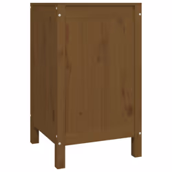 vidaXL Solid Wood Pine Laundry Box Multi Colours 44x44x76 cm/88.5x44x76 cm - honey brown - Additional view 4
