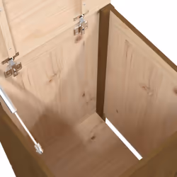 vidaXL Solid Wood Pine Laundry Box Multi Colours 44x44x76 cm/88.5x44x76 cm - honey brown - Additional view 7