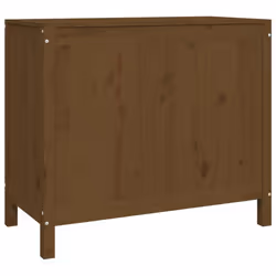 vidaXL Solid Wood Pine Laundry Box Multi Colours 44x44x76 cm/88.5x44x76 cm - honey brown - Additional view 4