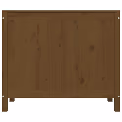 vidaXL Solid Wood Pine Laundry Box Multi Colours 44x44x76 cm/88.5x44x76 cm - honey brown - Additional view 5