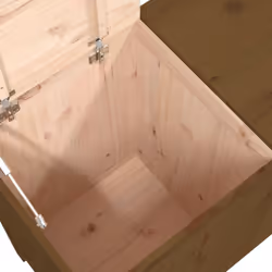 vidaXL Solid Wood Pine Laundry Box Multi Colours 44x44x76 cm/88.5x44x76 cm - honey brown - Additional view 7