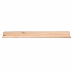 vidaXL 2x Solid Wood Pine Wall Shelves Home Picture Ledge Multi Colours/Sizes - natural, 110 x 11 x 9 cm - Additional view 2
