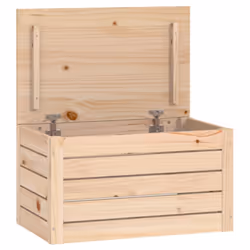 vidaXL Solid Wood Pine Storage Box Storage Chest Tool Box Multi Colours/Sizes - natural, 59.5 x 36.5 x 33 cm
