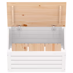 vidaXL Solid Wood Pine Storage Box Storage Chest Tool Box Multi Colours/Sizes - white, 59.5 x 36.5 x 33 cm - Additional view 7