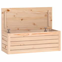 vidaXL Solid Wood Pine Storage Box Storage Chest Tool Box Multi Colours/Sizes - natural, 89 x 36.5 x 33 cm