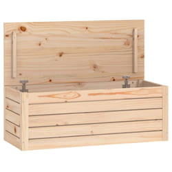vidaXL Solid Wood Pine Storage Box Storage Chest Tool Box Multi Colours/Sizes - natural, 89 x 36.5 x 33 cm