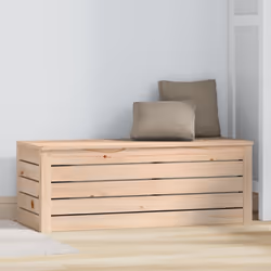 vidaXL Solid Wood Pine Storage Box Storage Chest Tool Box Multi Colours/Sizes - natural, 89 x 36.5 x 33 cm