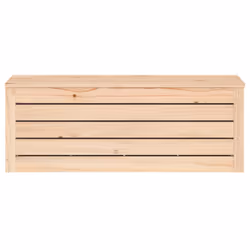 vidaXL Solid Wood Pine Storage Box Storage Chest Tool Box Multi Colours/Sizes - natural, 89 x 36.5 x 33 cm - Additional view 5