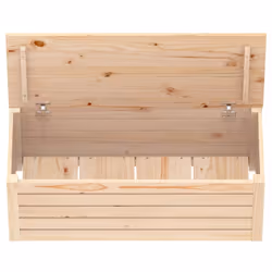vidaXL Solid Wood Pine Storage Box Storage Chest Tool Box Multi Colours/Sizes - natural, 89 x 36.5 x 33 cm - Additional view 7
