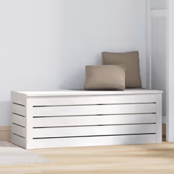 vidaXL Solid Wood Pine Storage Box Storage Chest Tool Box Multi Colours/Sizes - white, 89 x 36.5 x 33 cm