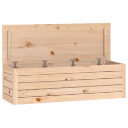 vidaXL Solid Wood Pine Storage Box Storage Chest Tool Box Multi Colours/Sizes - natural, 109 x 36.5 x 33 cm