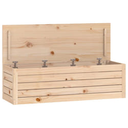 vidaXL Solid Wood Pine Storage Box Storage Chest Tool Box Multi Colours/Sizes - natural, 109 x 36.5 x 33 cm