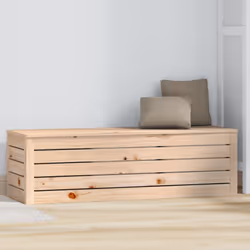 vidaXL Solid Wood Pine Storage Box Storage Chest Tool Box Multi Colours/Sizes - natural, 109 x 36.5 x 33 cm