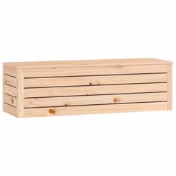 vidaXL Solid Wood Pine Storage Box Storage Chest Tool Box Multi Colours/Sizes - natural, 109 x 36.5 x 33 cm - Additional view 4